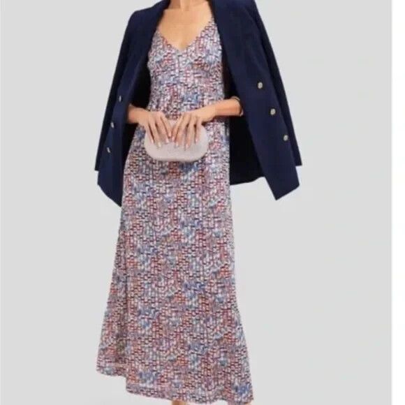 Tuckernuck NEW Natasha Mosaic Maxi Dress Sleeveless Silky Elegant Size Large - Picture 3 of 8